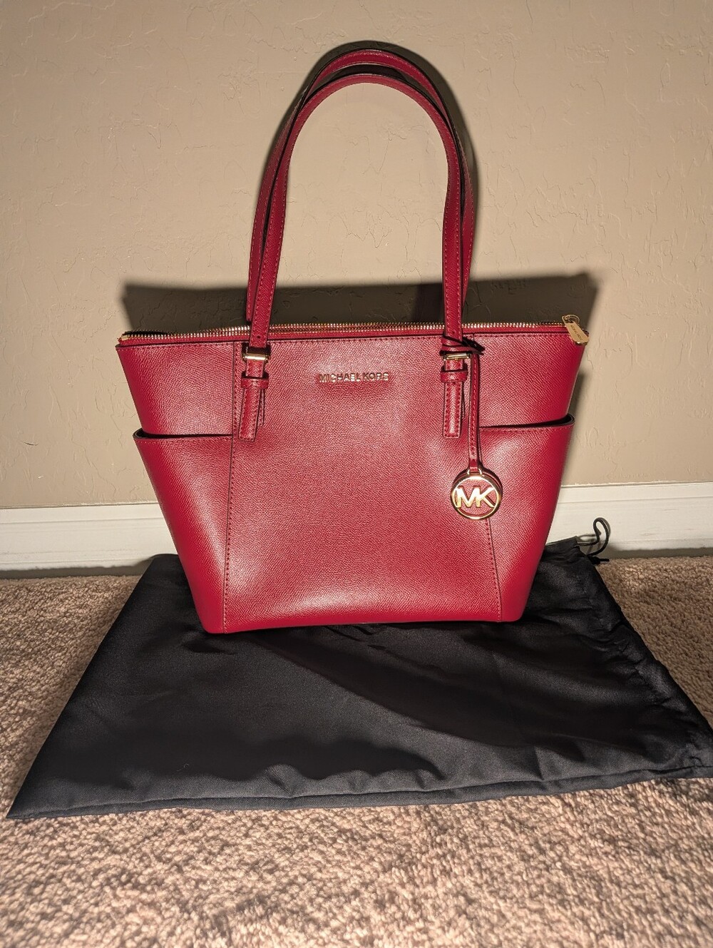 Like New Michael Kors Red Tote Handbag
